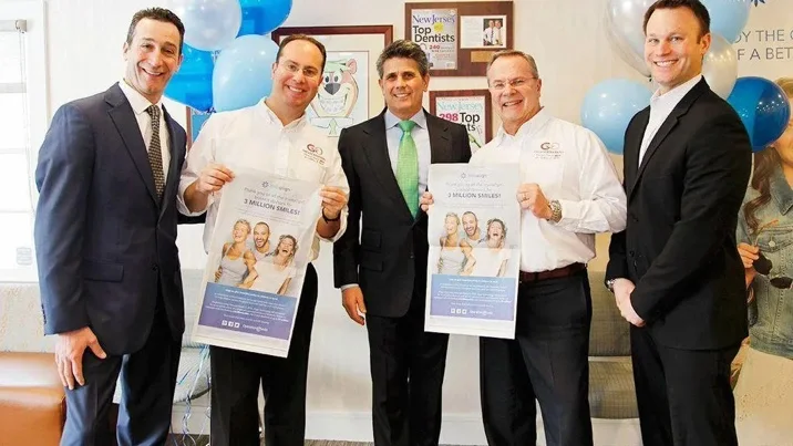 The Gersch Orthodontics doctors with Align Technology representatives celebrating Invisalign's 3 millionth patient